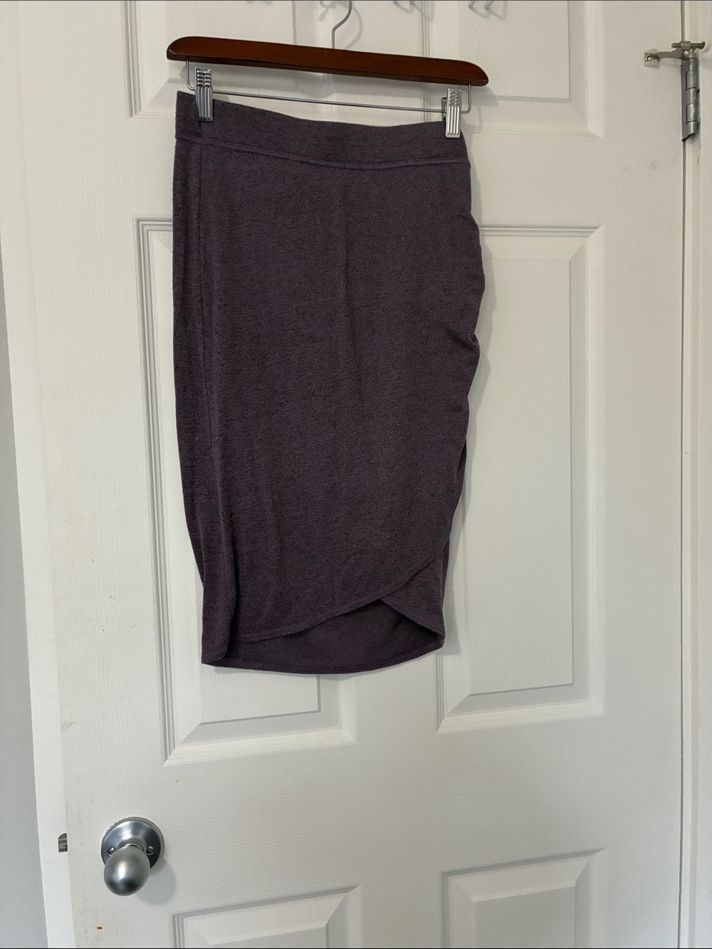 Wilfred Free Women's Stretch Tulip Hem Skirt - Deep Plum